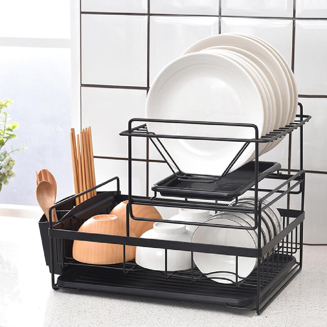 Frifoho Kitchen Counter Metal Dish Rack