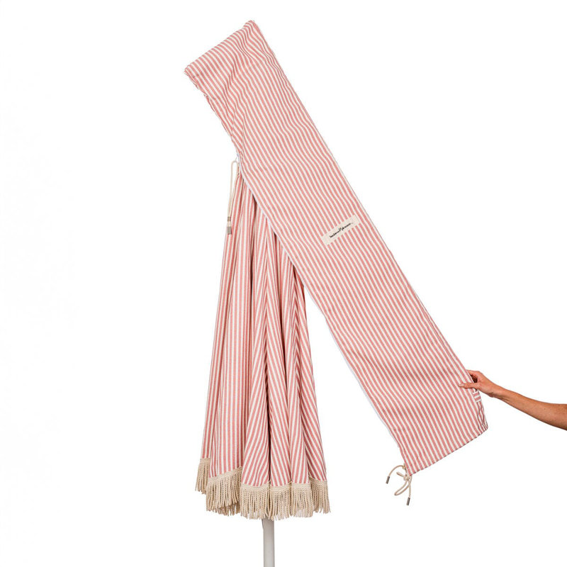 Patio 90'' W Umbrella, Pink/White Striped