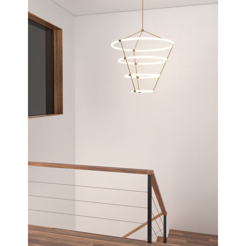 Santino 3 - Light LED Chandelier, Chrome, 33" H x 33" W x 33" D
