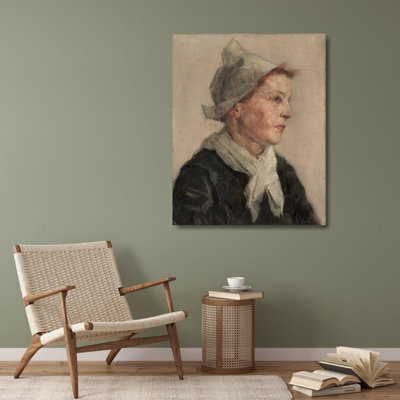 "Tête de femme" par Frederick Gottwald - Art mural sur toile tendue avec châssis