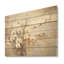 Orchidée beige en fleurs - Art sur bois de pin naturel-353584001
