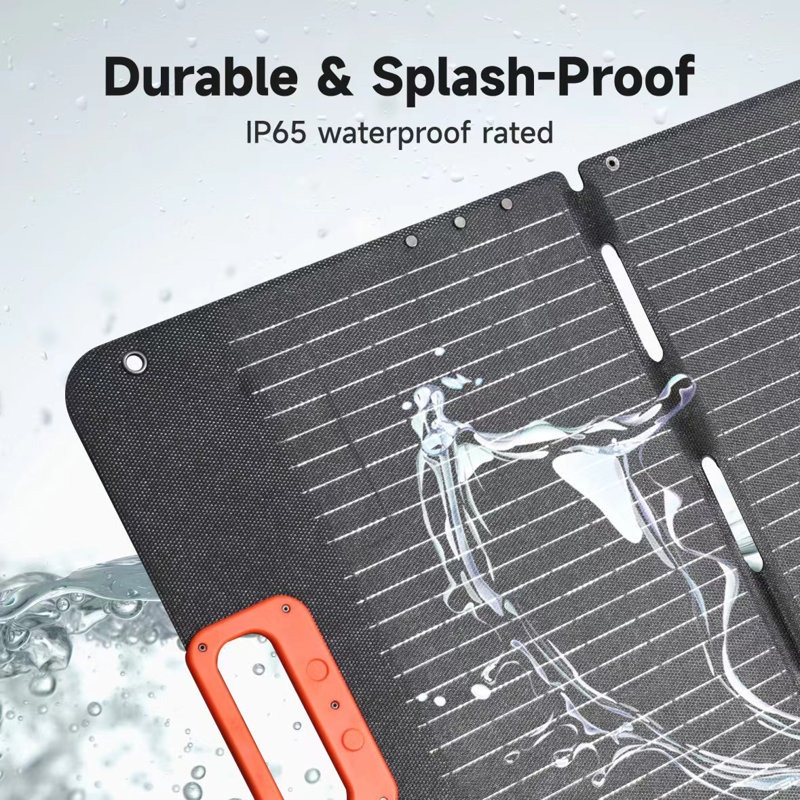 100W Portable Solar Panel For Power Station IP67 Water  Foldable Solar Panel For Camping, Rvs, Hiking
