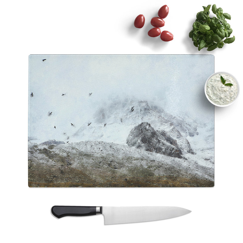 A Flock of Birds Painting Chopping Board, 0.4cm H x 29cm W x 39cm L