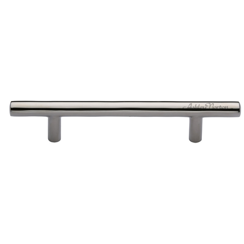 Poignée d'armoire moderne, Nickel poli, 4"
