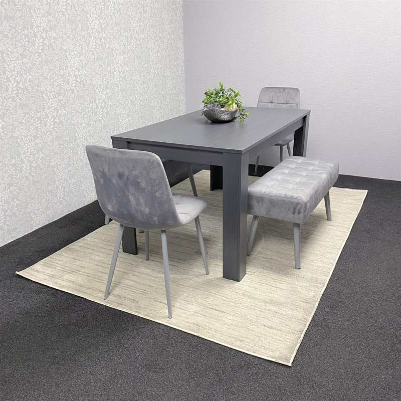 Sarilyn 6 - Person Dining Set, Charcoal, 75" H x 140" L x 80" W