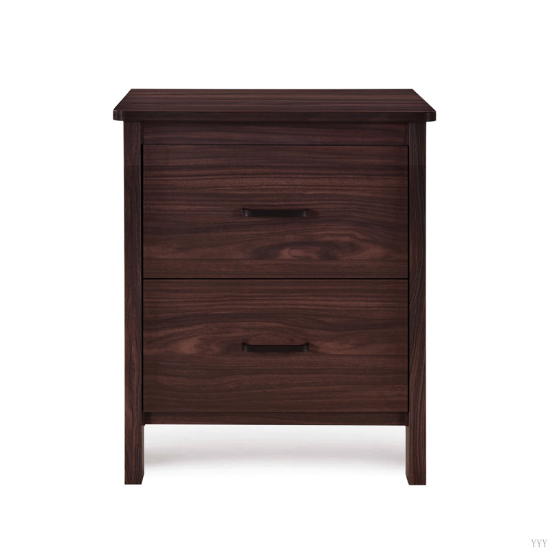 Toolless Assembly Nightstand, Wenge