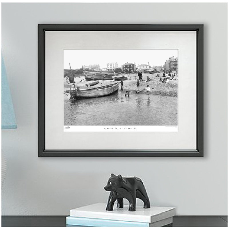 Seaton, From The Sea 1927 by Francis Frith - Single Picture Frame Print, 45cm H x 60cm W x 2.3cm D