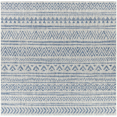 Tomas Chevron Rug Dark Blue/Gray Indoor/Outdoor Area Rug