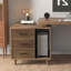 Bureau de direction rectangulaire en bois massif avec tiroirs Walnut-1877592860-1877592863