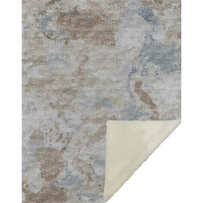 One Pixie Street Multi 50" x 70" Sherpa Throw Blanket, Multi
