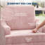 Chaise d'appoint en chenille Mid-Century moderne, fauteuil de lecture confortable, structure en bois robuste et en fer-1164974092