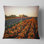 Beautiful Japanese Flower Farm - Floral Printed Throw Pillow