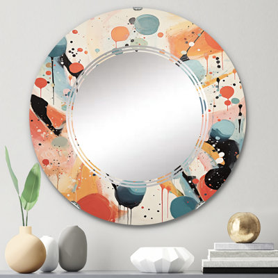 Freidrick - Miroir mural rond Mid-Century