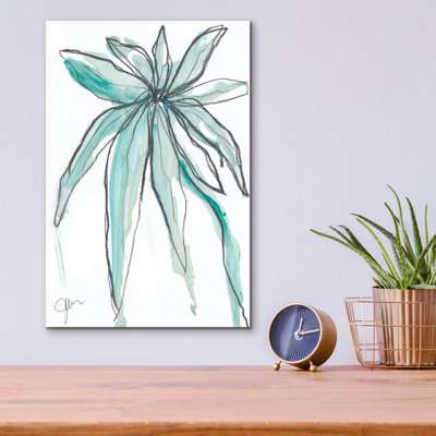 Epic Art 'Teal In Nature' By Jan Weiss Acrylic Gla " Teal In Nature " by Jan Weiss