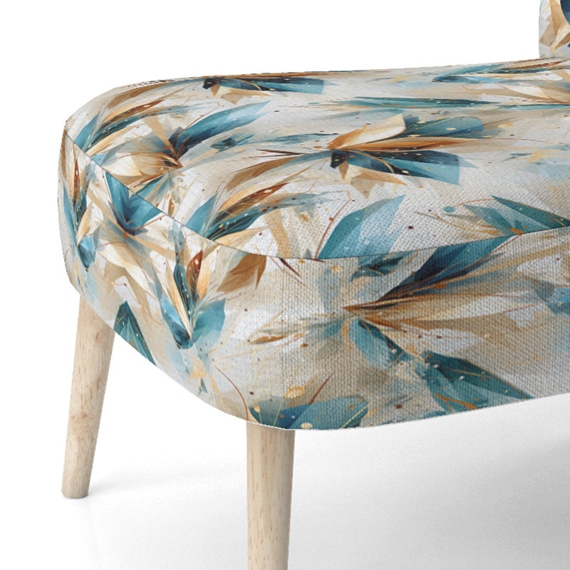 Fauteuil d'appoint moderne sarcelle et blanc en cristal Glamour - Glamour