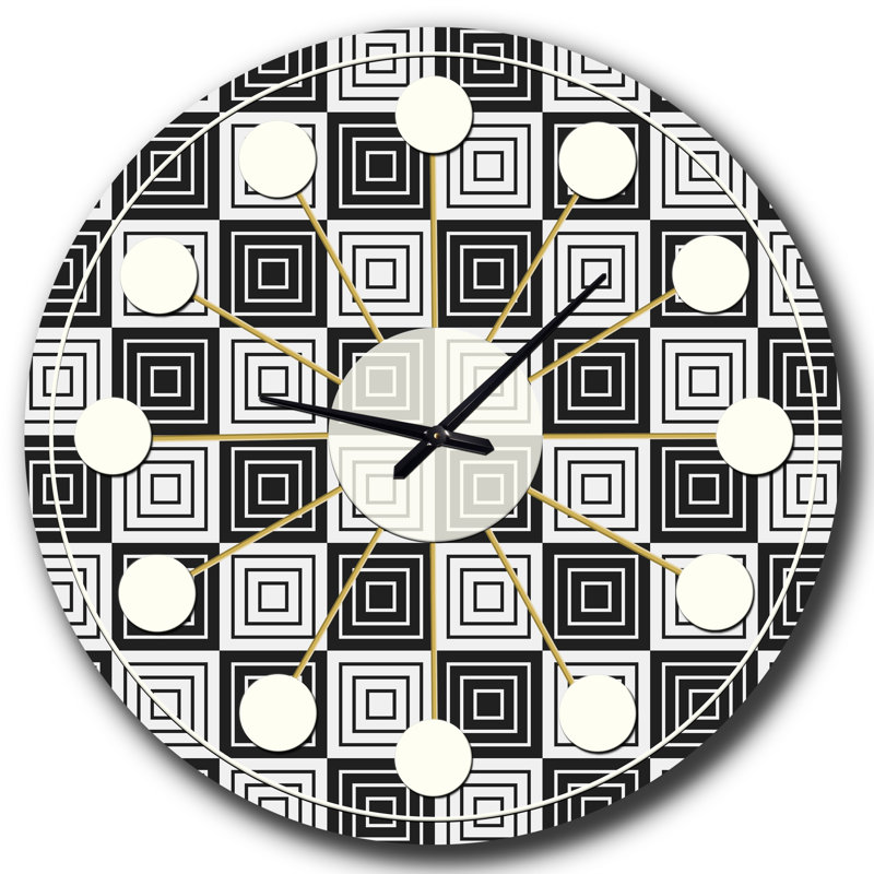 Horloge murale Mid-Century, Petit