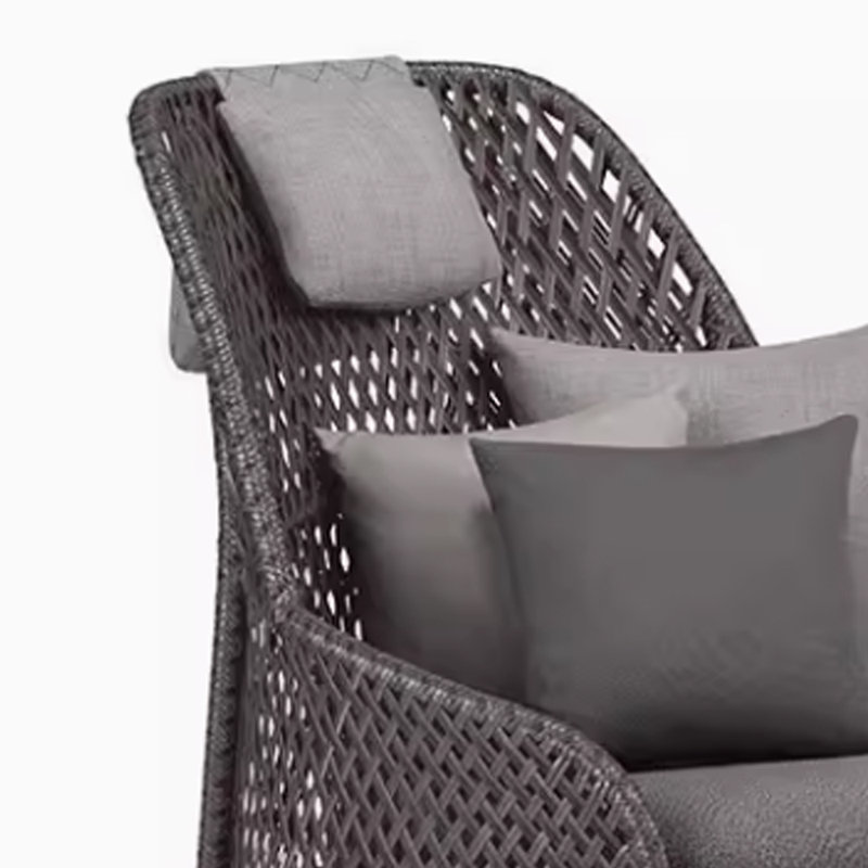 Chaise d'extérieur imperméable et imperméable, Gris foncé / Gris, Gris foncé