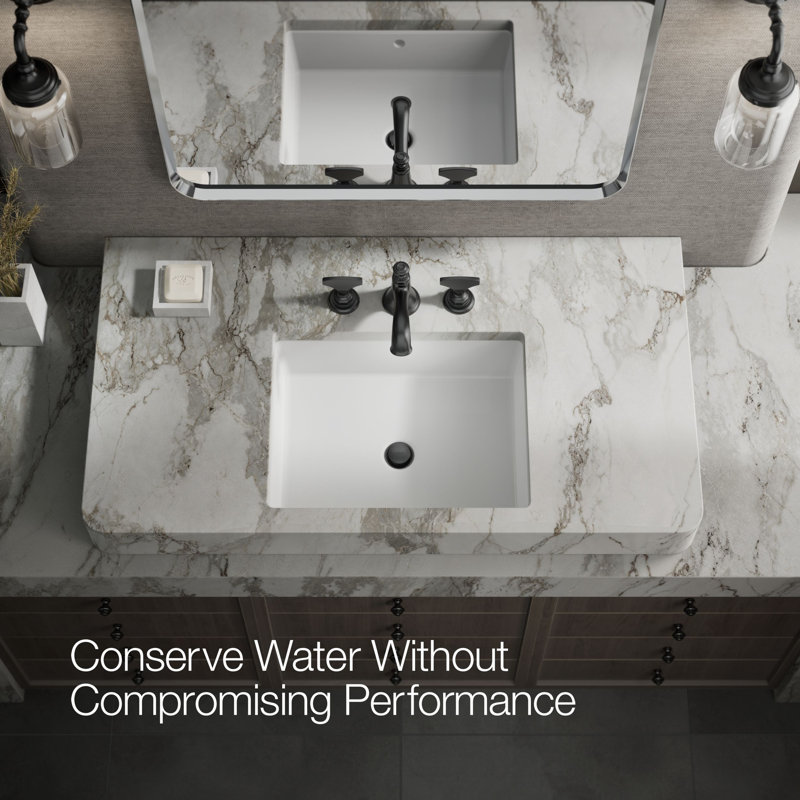 Artifacts Widespread Bathroom Sink Faucet Handles, Matte Black