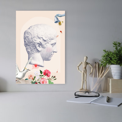 Dreamy Classical Romance Dreamy Elegant Romantic Rose Architecture Landscape Wall Art Print 1 Piece Wrapped Canvas Wall Art