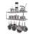 2-Tier 29.5"W Cast Iron Pot Rack with Moveable Hooks