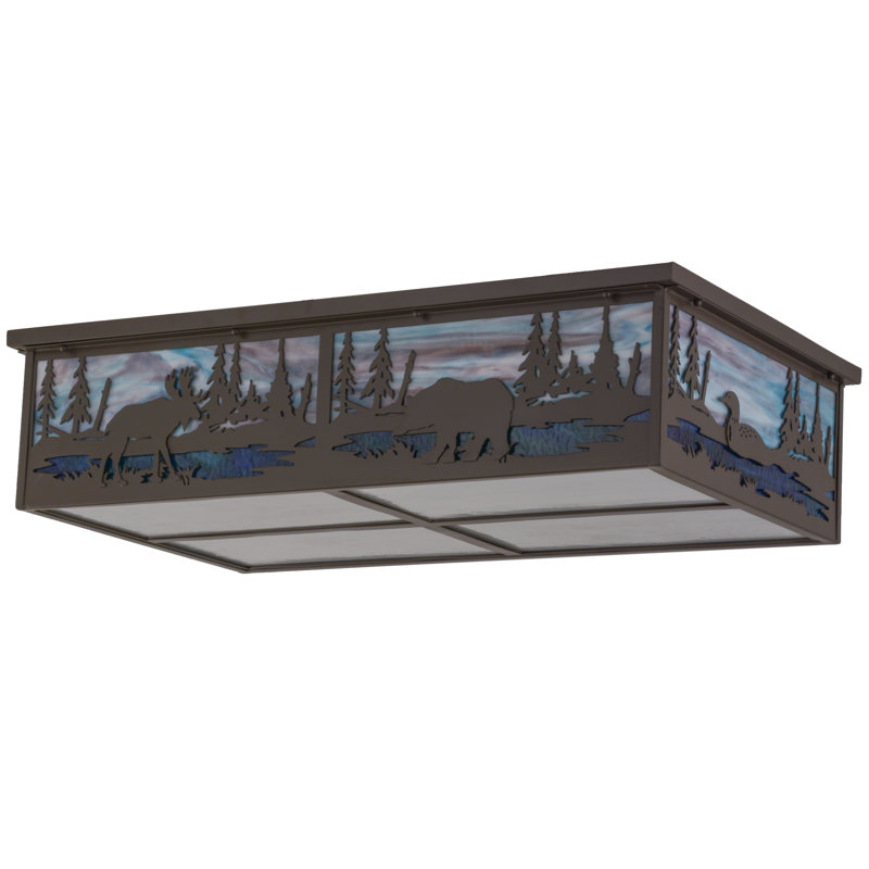Rustic Lodge 8 - Light Flush Mount