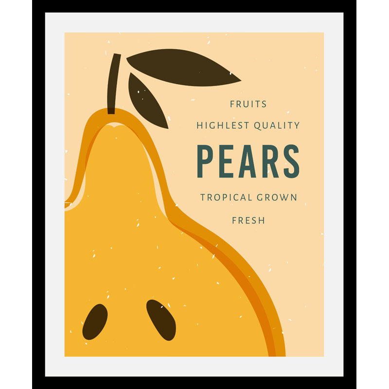 Pears - Single Picture Frame Print, 70cm H x 50cm W
