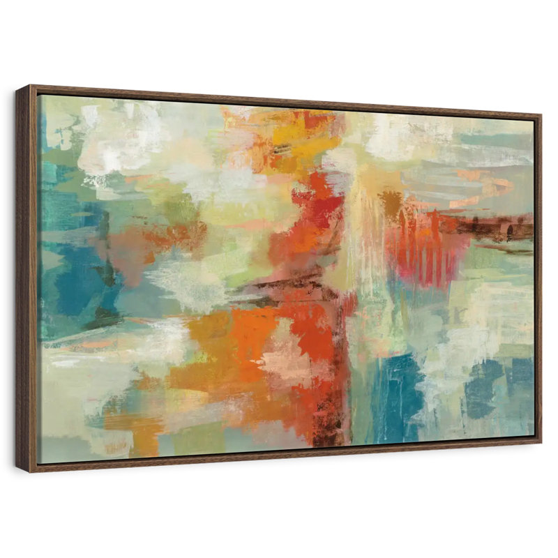 Récif de corail, Cadre flottant noyer, 43 po x 29 po