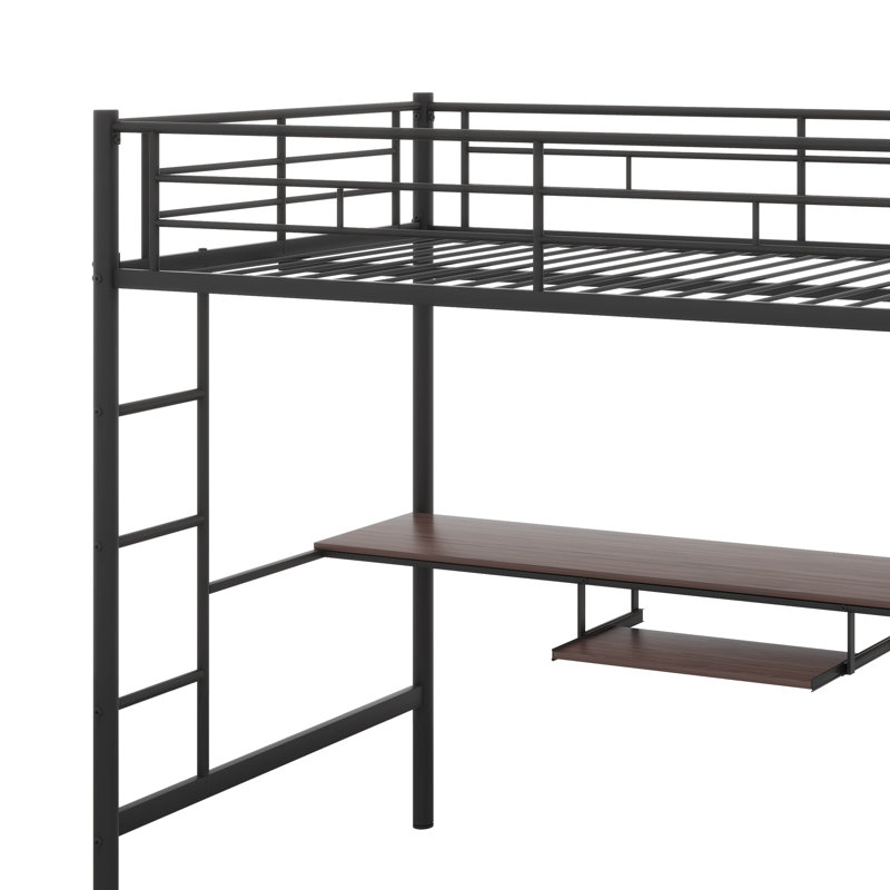 Lit mezzanine avec bureau et tablette
