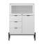 Armoire polyvalente en bois avec plusieurs compartiments pour l'organisation de la maison