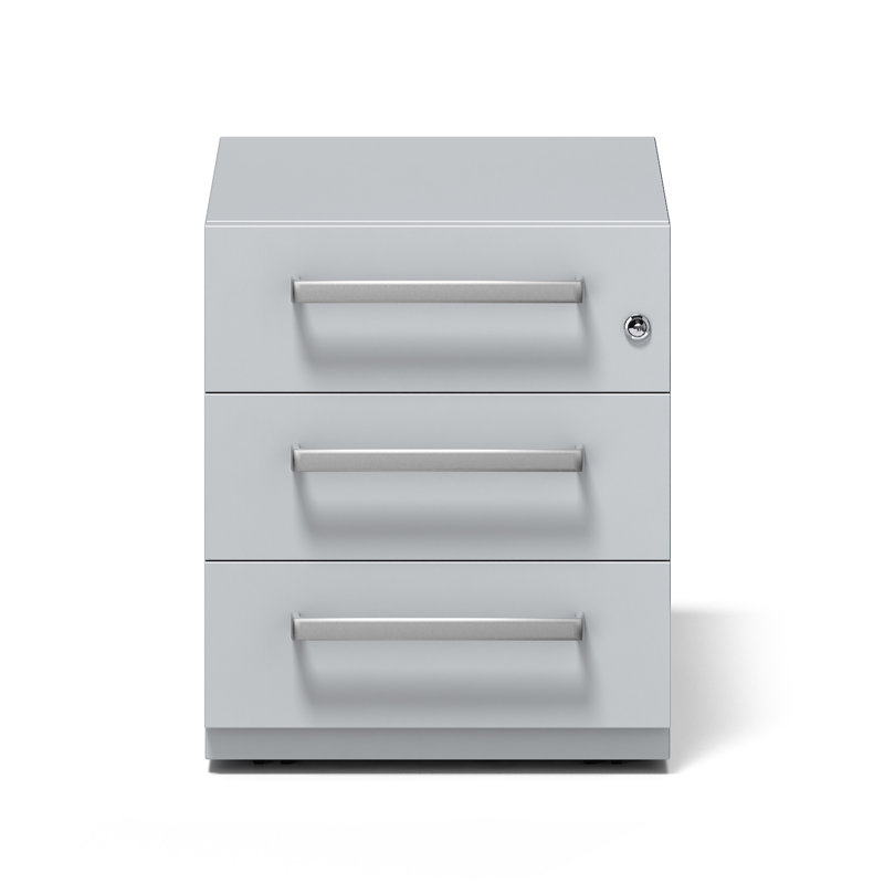 Note 3 Drawer Filing Cabinet, Grey