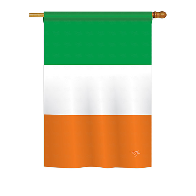 Drapeau de maison en polyester 2 côtés ireland country, H 18,5 po x l 13 po