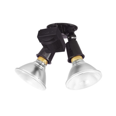 2 - Head Hardwired Outdoor Security Flood Light with Motion Sensor