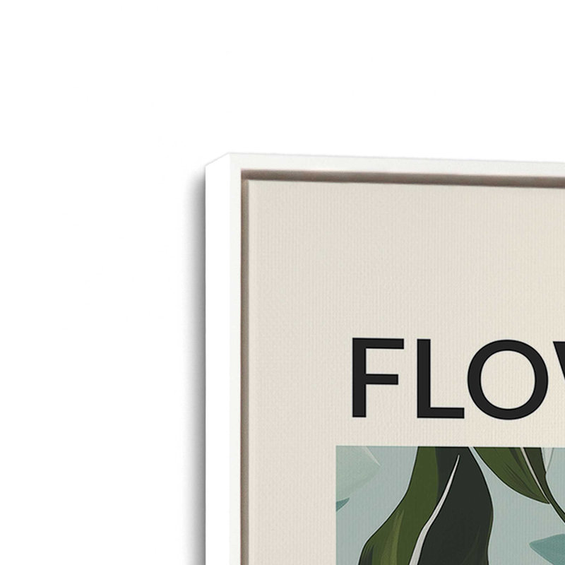 Toronto Flower Market, H 36,75 po x l 24,75 po, Cadre flottant blanc opaque