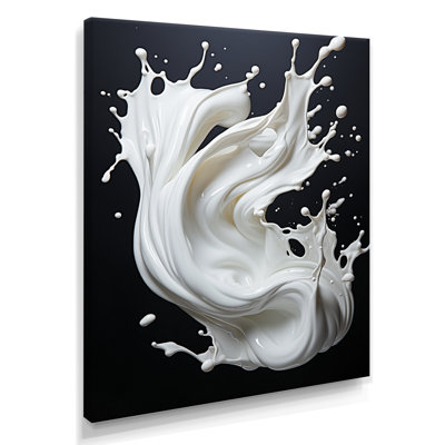 Liquid Art Black White - Liquid Ink Abstract Wall Art Decor
