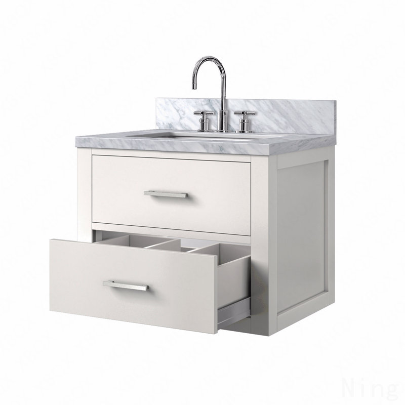 Ensemble de meuble-lavabo simple 24 po x P 18 po avec plateau en acrylique et robinet