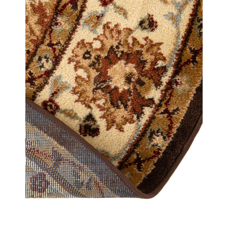 Tapis oriental brun Niles, Rond 6 pi 1 po