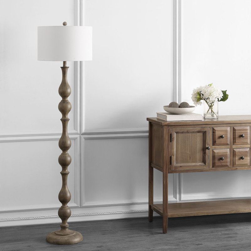 Buser 64'' Brown Traditional Floor Lamp