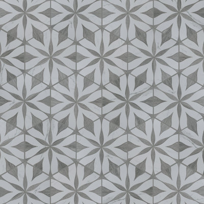 Llama Flower Loire 8-5/8 In. X 9-7/8 In. Porcelain Floral Look Wall & Floor Tile