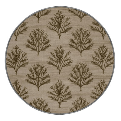 Machine Washable Botanical Gray Area Rug