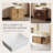 18.9" Modern Rectangular Above-Counter Vessel Sink, White Premium Ceramic Bathroom Sink