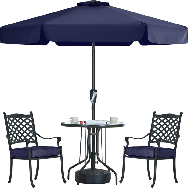 Cania Tilt Market Parasol, 203cm H x 230cm W x 230cm D, Navy