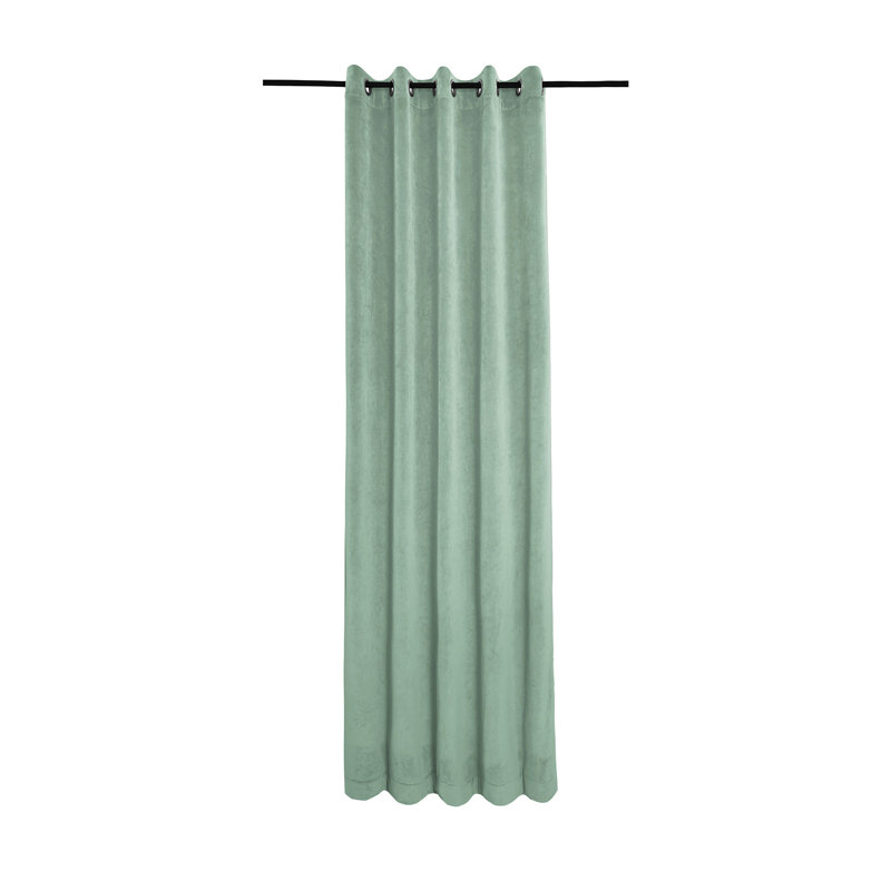Macdoel Room Darkening Curtain Pair, Silky Green