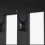 Arbre d'entrée contemporain l 39,3 po x H 70,8 po avec rangement, banc rembourré et panneau perforé pour vestibule et vestibule-249034565