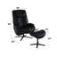 Fauteuil d'appoint en cuir fleur avec repose-pieds Maddux-1114051759