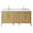 72" Fully Assembled Double Sink Bathroom Vanity with Solid Surface White Granite Top & Backsplash
