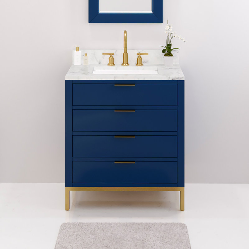 30'' W Single Vanity, Monarch Blue, No, 30"