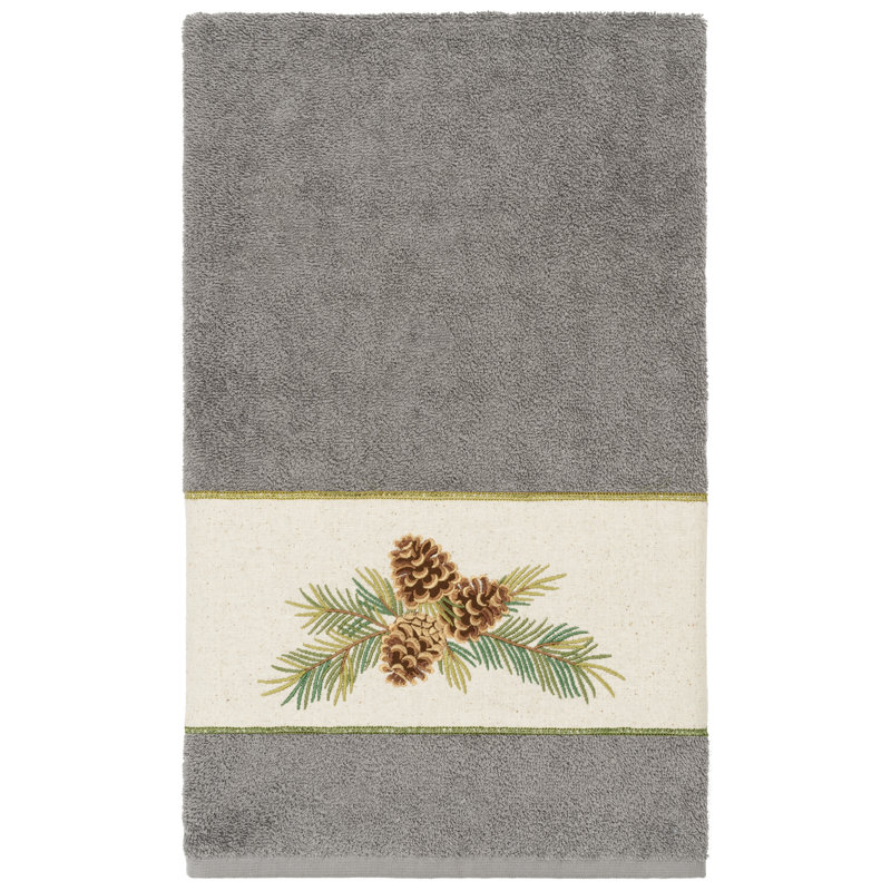 Pierre Midweight Bath Towel, Dark Gray