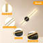 Black and Gold Rechargeable Wall Lights, Set of 2, Dimmable Wireless Battery Wall Sconces with Remote Control, No Drilling for Living Room Bedroom Hallway TV Wall [Energy Class E]