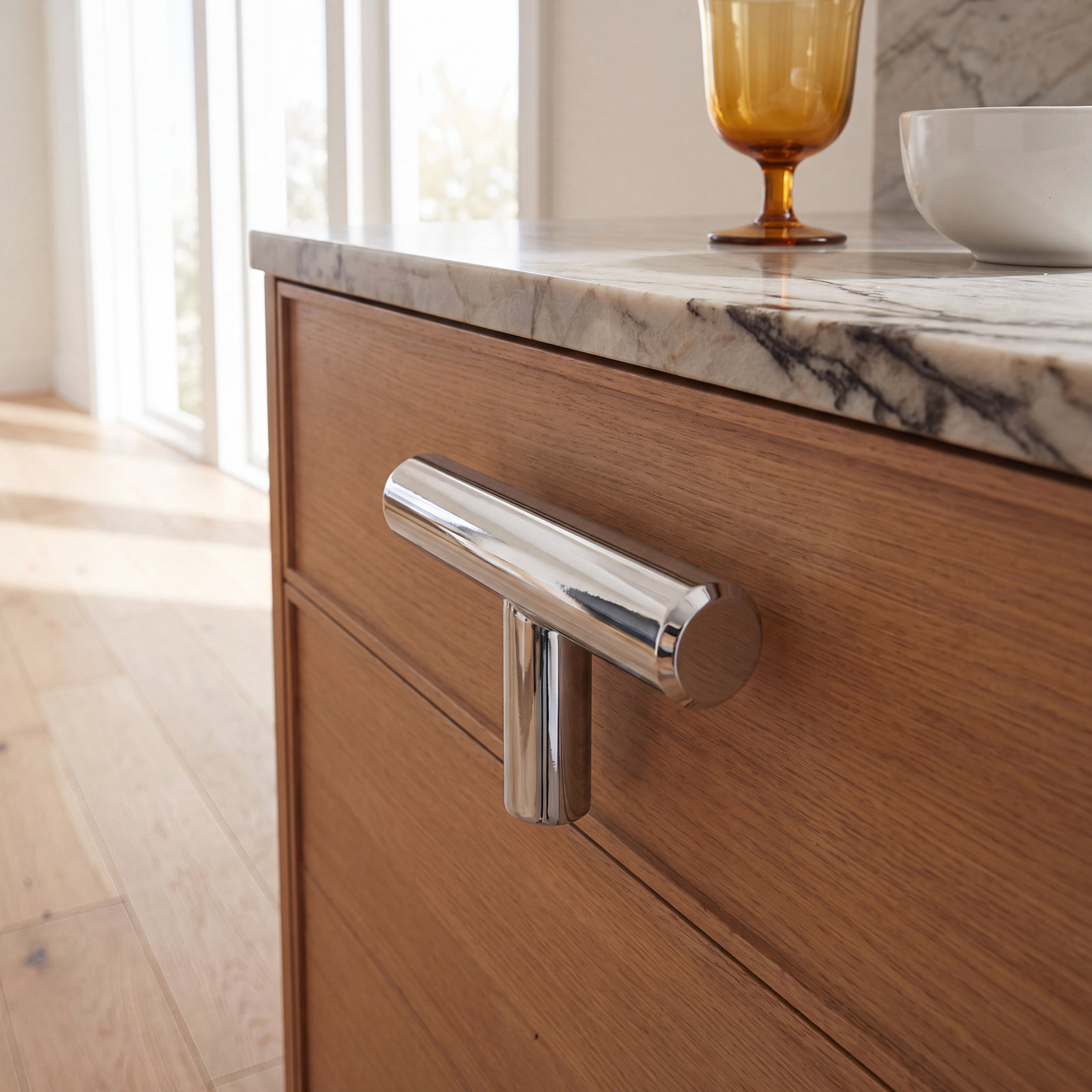 Hopewell Bar Cabinet Knob, Polished Nickel