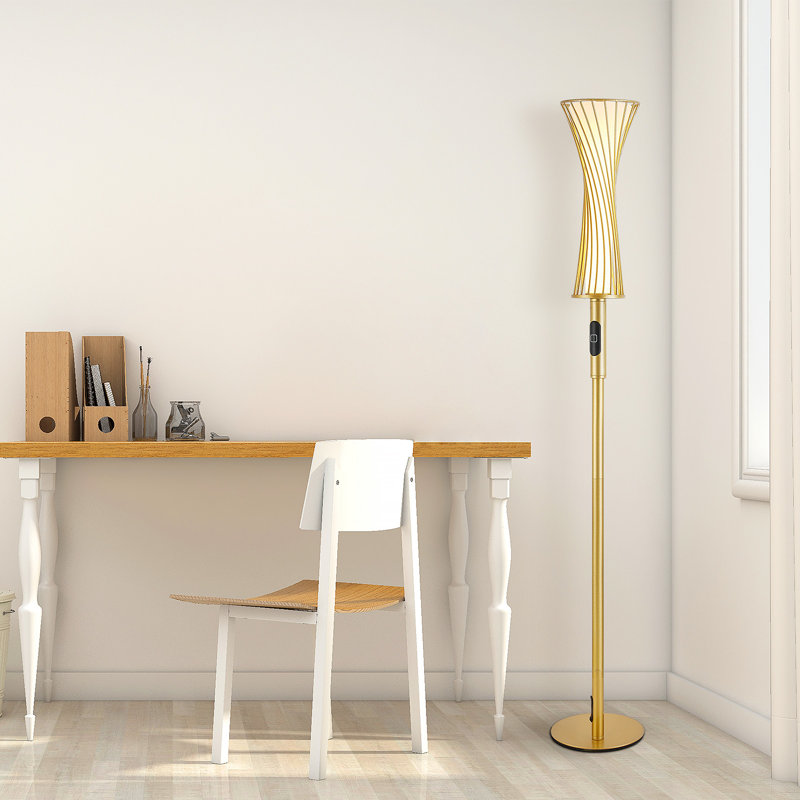 Oprisan 60" Novelty LED Dimmable Pole Standing Floor Lamp Touch Switch, Gold